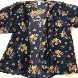 Sheer floral cardigan!